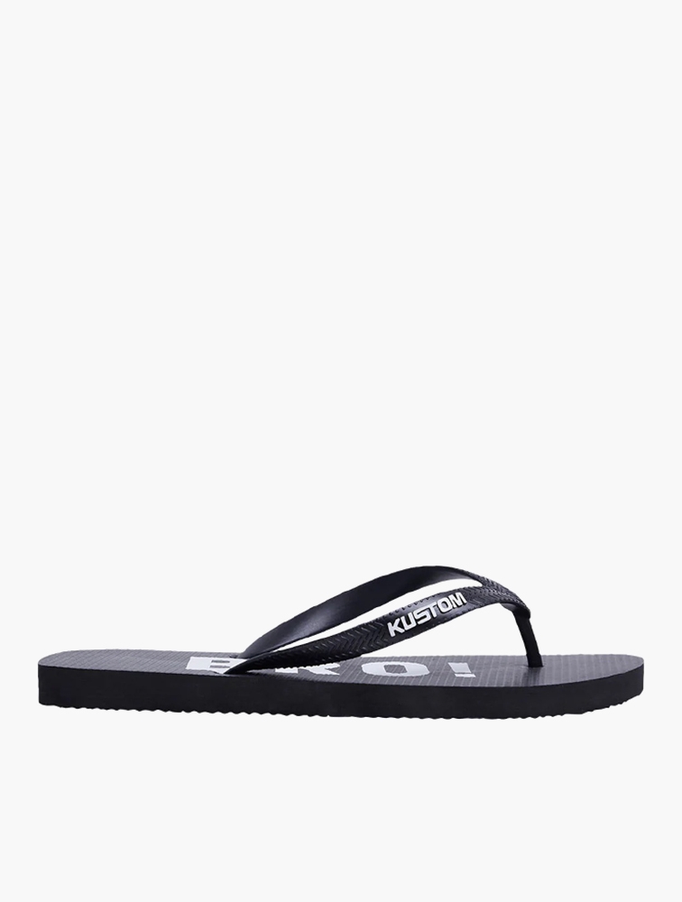 Shop Kustom Black Wide Bend Flip Flops for Men from MyRunway .za